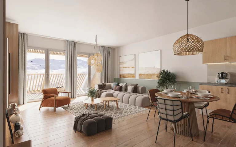 Salon séjour cuisine